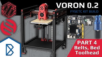 FYSETC Voron V0.2r1 Kit Build | Part 4 - Belts, Bed & Toolhead
