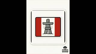 Inukshuk Flag Design 1 Canadian Symbol Sticker