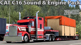 American Truck Simulator CAT C16 Sound &amp; Engine Pack by ZeeMods Kenworth W900 by JohnRuda