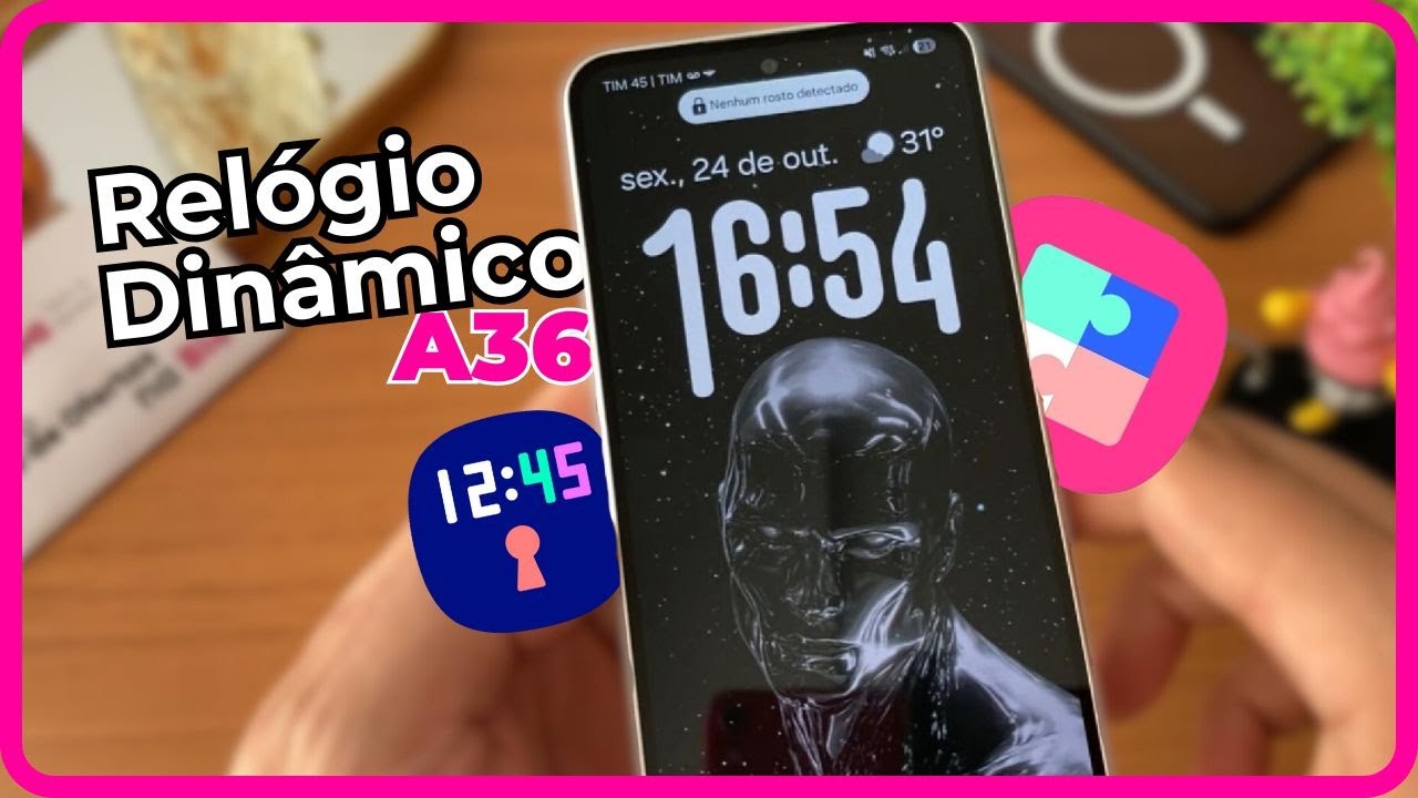 Como Fazer o Efeito do Relógio na Tela de Bloqueio em Celulares da Samsung - One UI 8 Galaxy A36