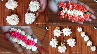 4 Different Types Of Jadai Billai Making Fresh Flower Jadai Billai Making At Home Womens Art