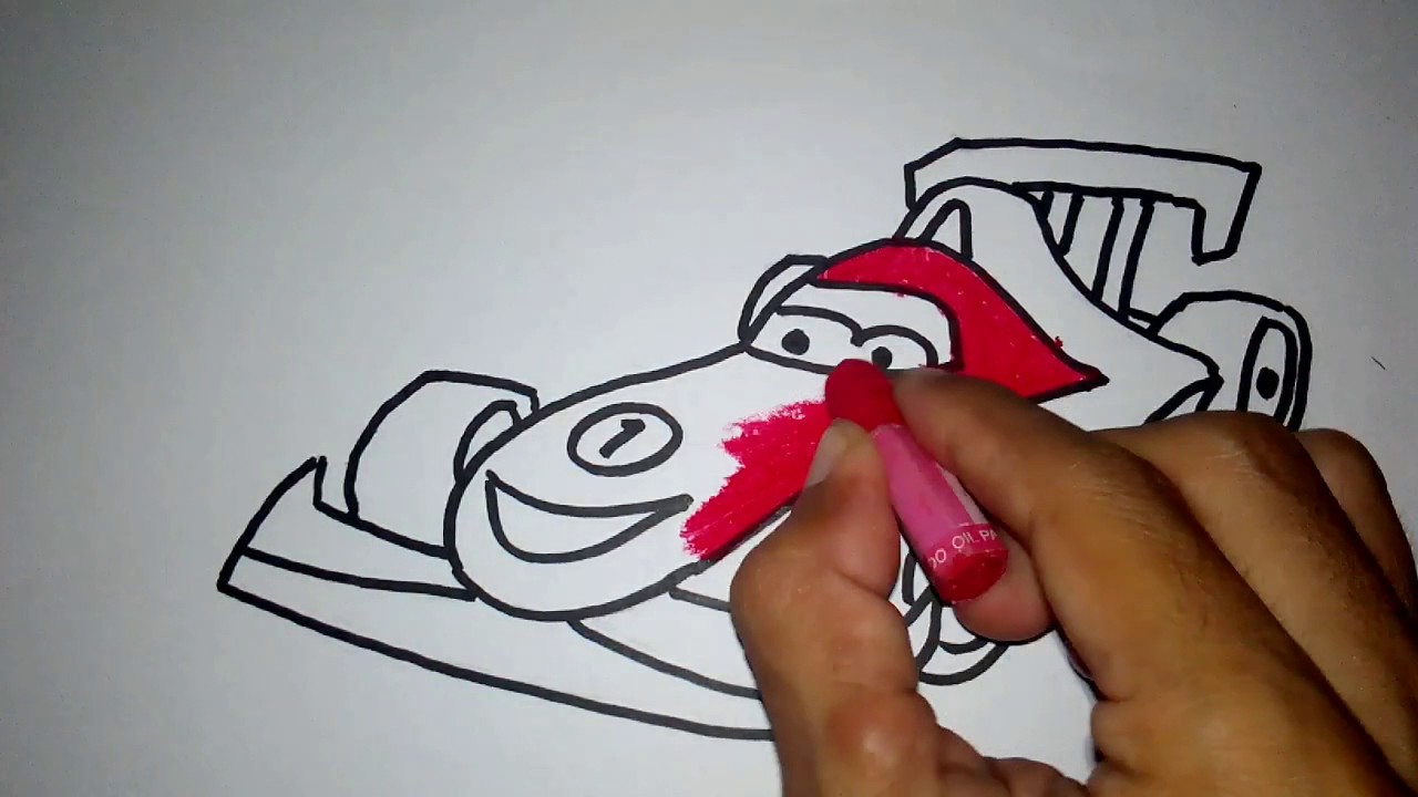 Cara Menggambar Mobil F1 Francesco Teman Mcqueen Youtube