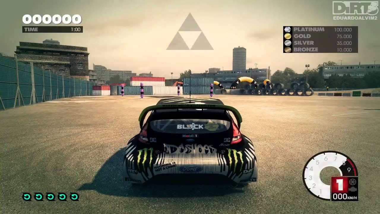 Dirt 3 Drift/Jump/Spin Gymkhana Academy Gameplay YouTube