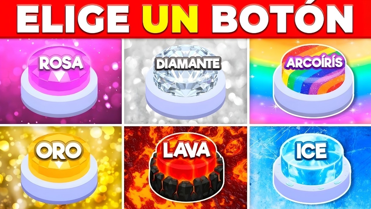 ELIGE UN BOTÓN 🩷 Rosa, 💎 Diamante, 🌈 Arcoíris, 🏅 Oro, 🌋 Lava, o 🧊 Hielo