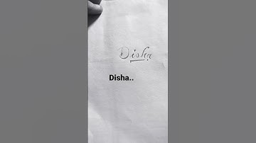Calligraphy of name Disha. with using pencil ✏️✏️#viraal #youtubeshorts #trending #short ##..