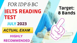 IELTS reading practice test with answers | Cambridge test | July 2023