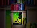 Silence of Nature | Moonlight Deer Art 🌙#oilpastel #short #ytshorts #art#love#shorts