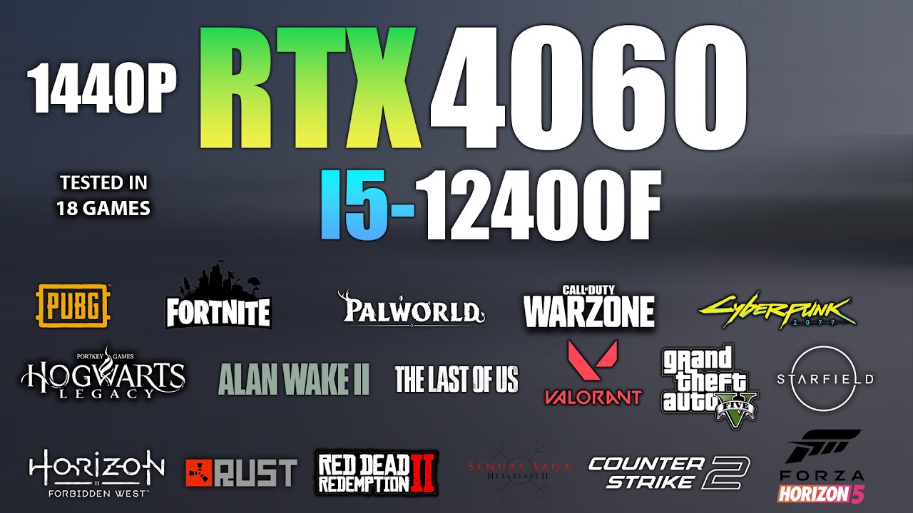 RTX 4060 + I5 12400F : 1440p GAMING Test - YouTube