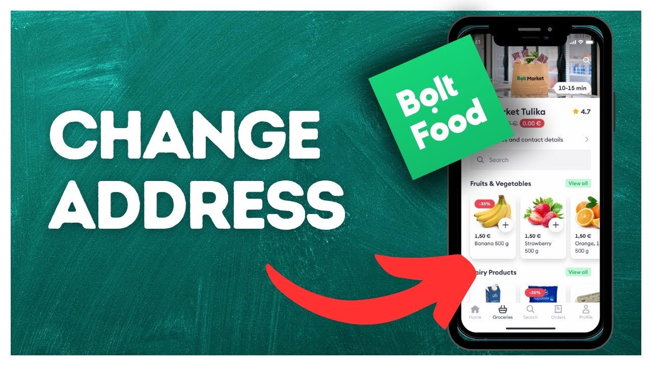 How to change address on Bolt Food?