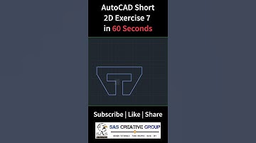 AutoCAD 2D Drawing 7 in 60 Seconds | AutoCAD Exercise Short Videos | #Shorts