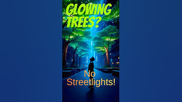 Glowing Trees Instead of Streetlights? 🌳✨ #glowingtrees, #bioluminescentplants, #glowingplants