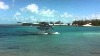 Chalks Seaplane ramping up driveway (Bimini).MOV