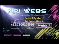 Tutorial 27 School System Settings About Hindi Video NPJ Webs || npjwebs
