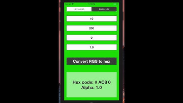 IOS11 SWIFT4 HEX to RGB and RGB to HEX Code Colour Converter
