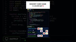 a Memory Card Game in JavaScript | Code + Output