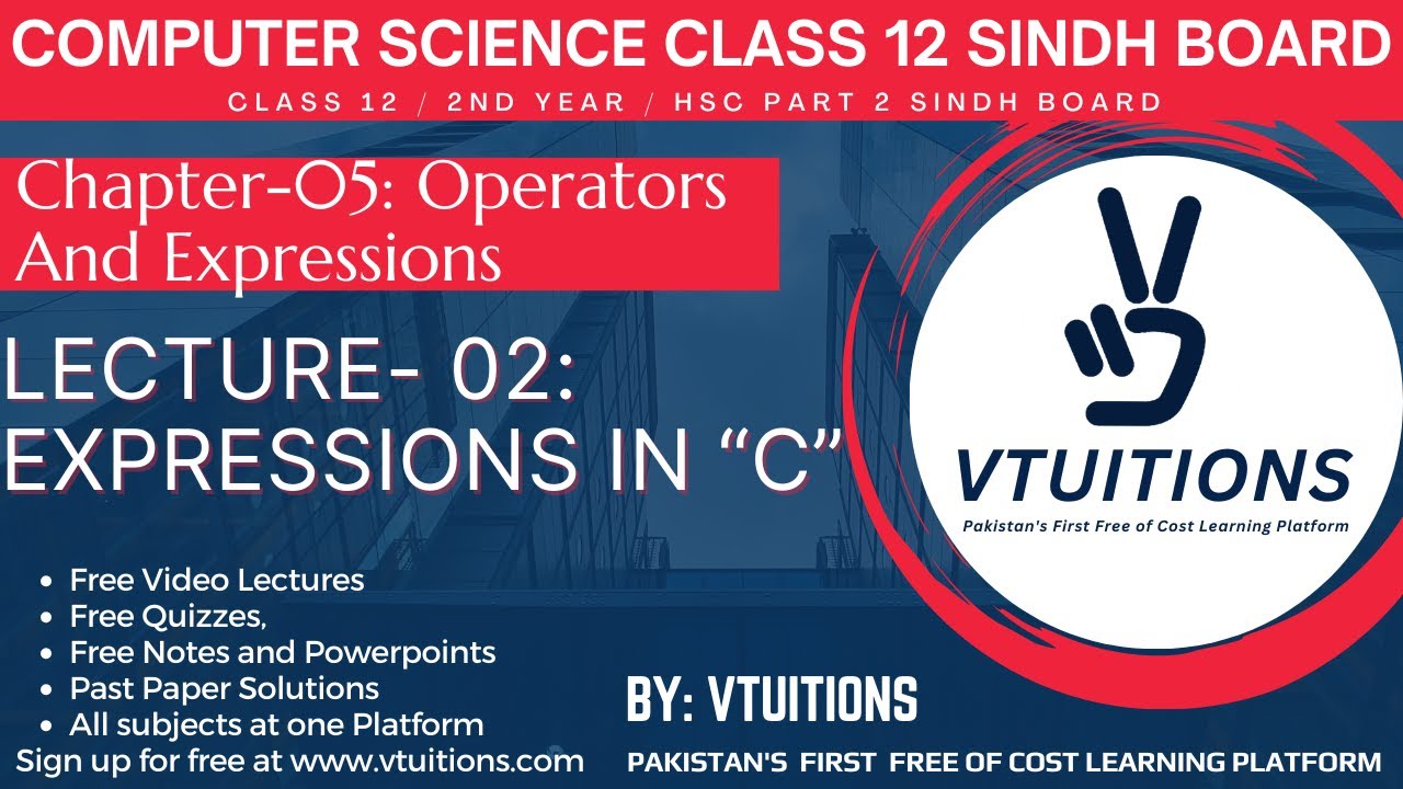 Expressions in “C” | Chapter-05: Operators And Expressions | Computer ...