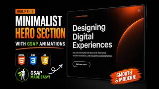 Build a Minimalist Hero Section with GSAP Text Animation | Step-by-Step Tutorial
