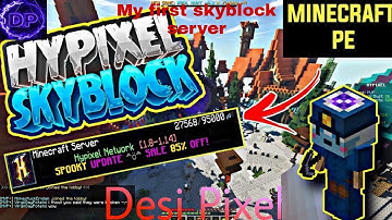 Hypixel Like Skyblock Server For Minecraft Pe 1.18 ! Hypixel Skyblock For Minecraft Desi Pixe
