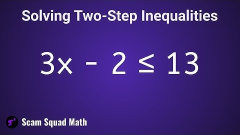 How to Solve Two Step Inequalities