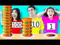 CRAZY EATING ONLY ONE COLOR FOOD CHALLENGE FOR 24 HOURS | LAST TO STOP EATING WINS BY CRAFTY HACKS