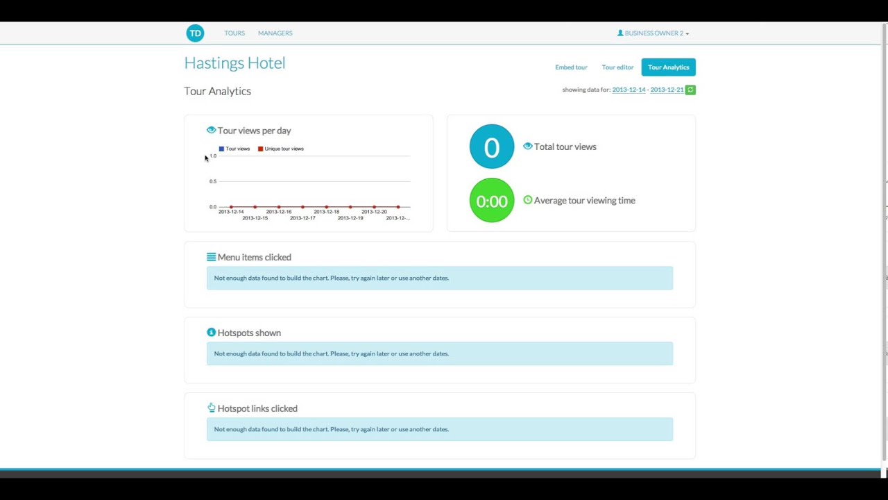 TourDash Tutorial: Tour Analytics