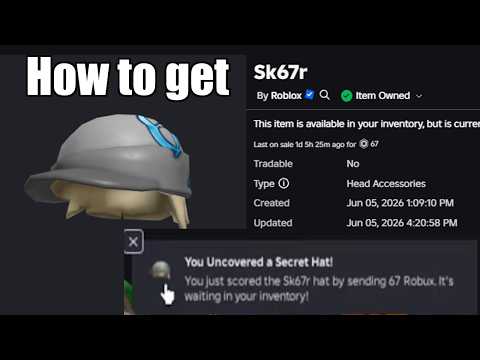 How to get the Sk67r | Roblox Plus | Secret Hats
