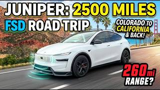 2,500 Miles Model Y Juniper FSD Road Trip from Colorado to California and back! #tesla