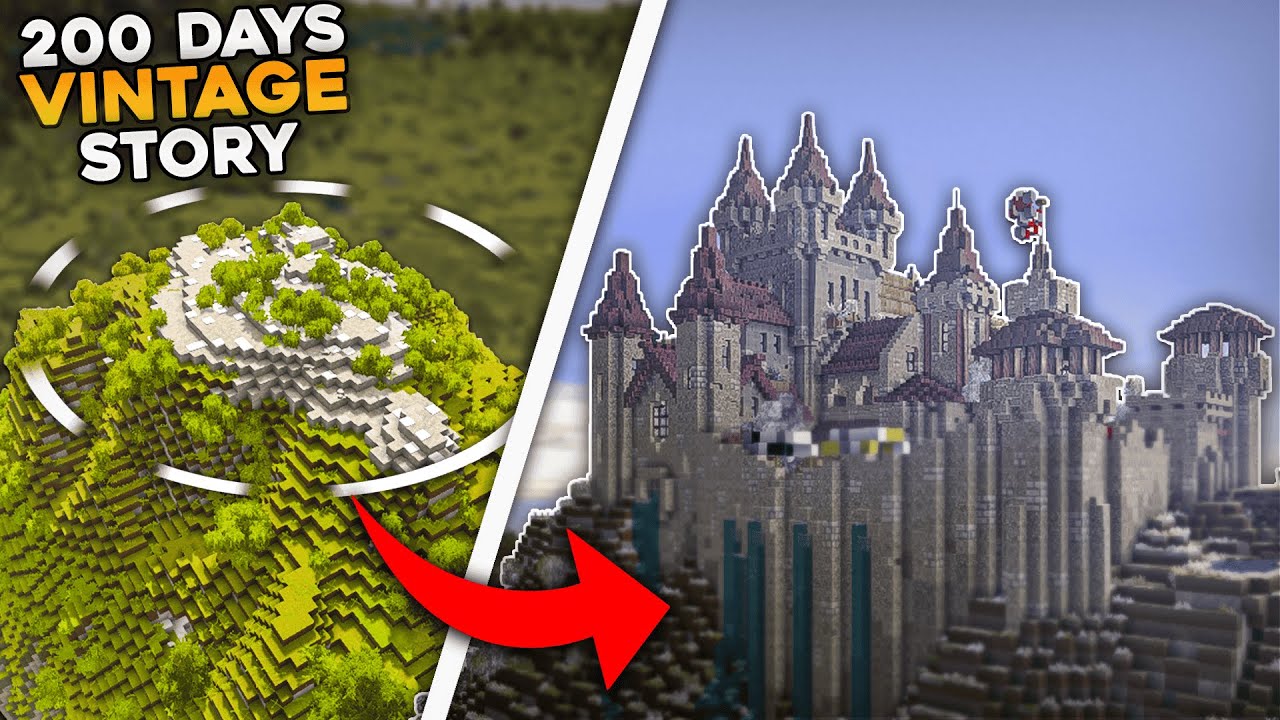 Строительство ОГРОМНОГО замка за 200 дней винтажной истории