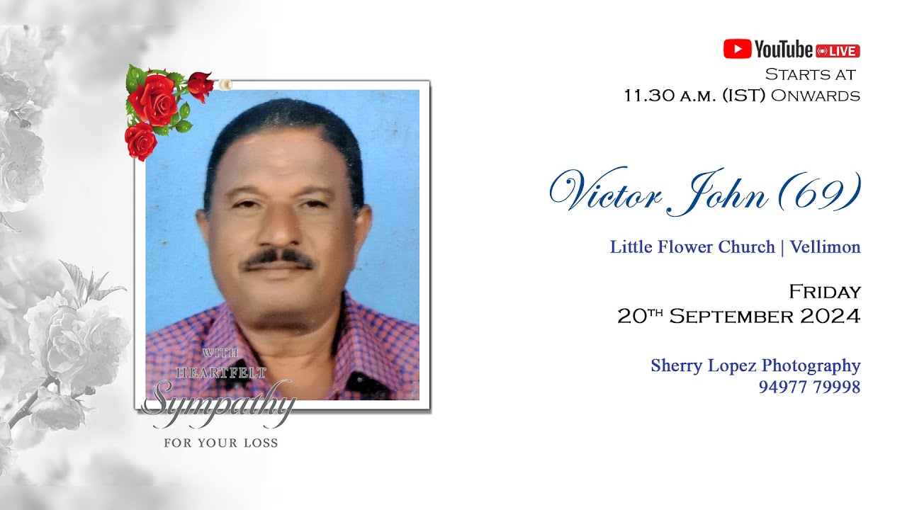 Funeral Service of Mr. Victor John(69) - YouTube