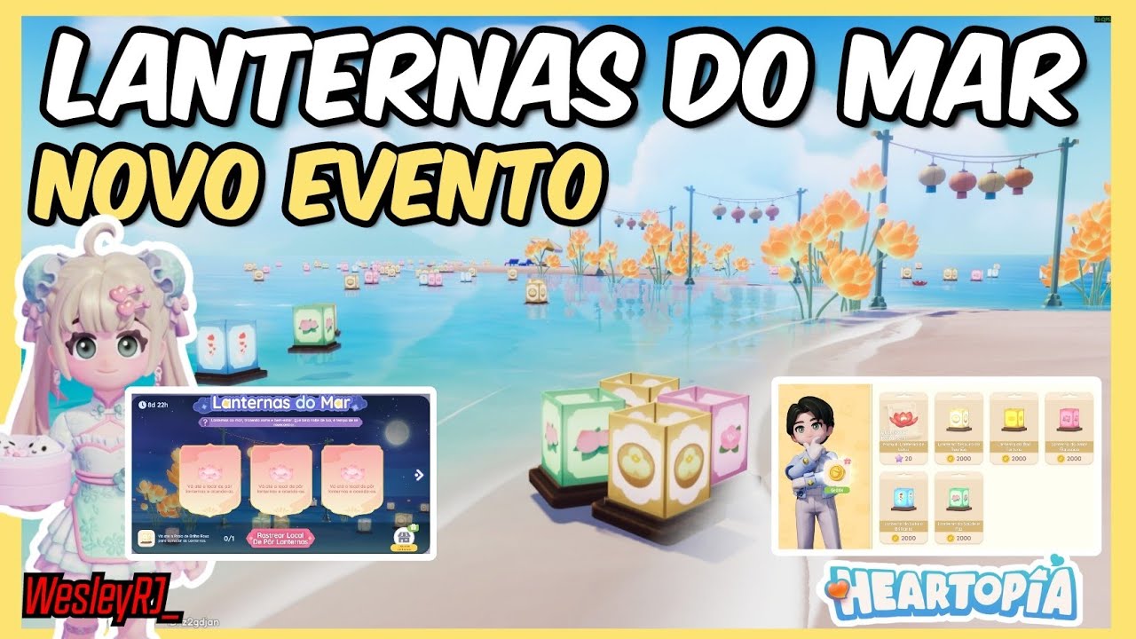 HEARTOPIA | NOVO EVENTO LANTERNAS do MAR, ITENS EXCLUSIVO, MENSAGEM na PRAIA!