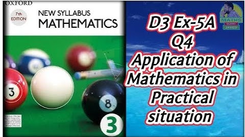 Q4 || Ex-5A || NSM || D3 || Application of mathematics in practical situation || in Urdu Hindi