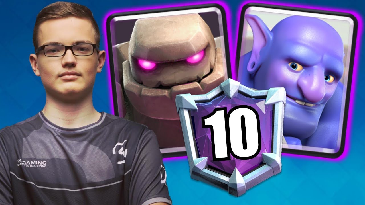 FLOBBY BESTER GOLEM SPIELER? | Platz 10 Global mit Golem Deck | Clash ...