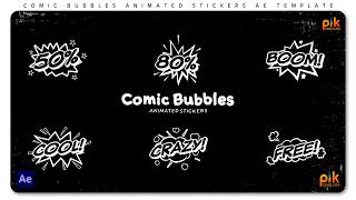 Comic Bubbles Animated Stickers - After Effects Template | Free Download | Pik Free Templates