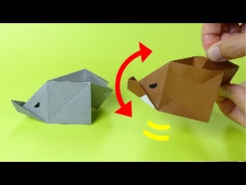ヘンテコおりがみ とつげきイノシシ サイ Action Origami Rhino Boar Youtube