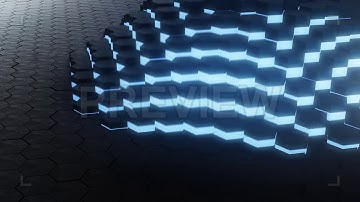 Hexagon Glow Digital Background | Stock Motion Graphics - Motion Array