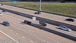 [HORROR] Arkansas: Reckless Driver Desperate To Reach Exit, Clips Impact Attenuator & Flips Over