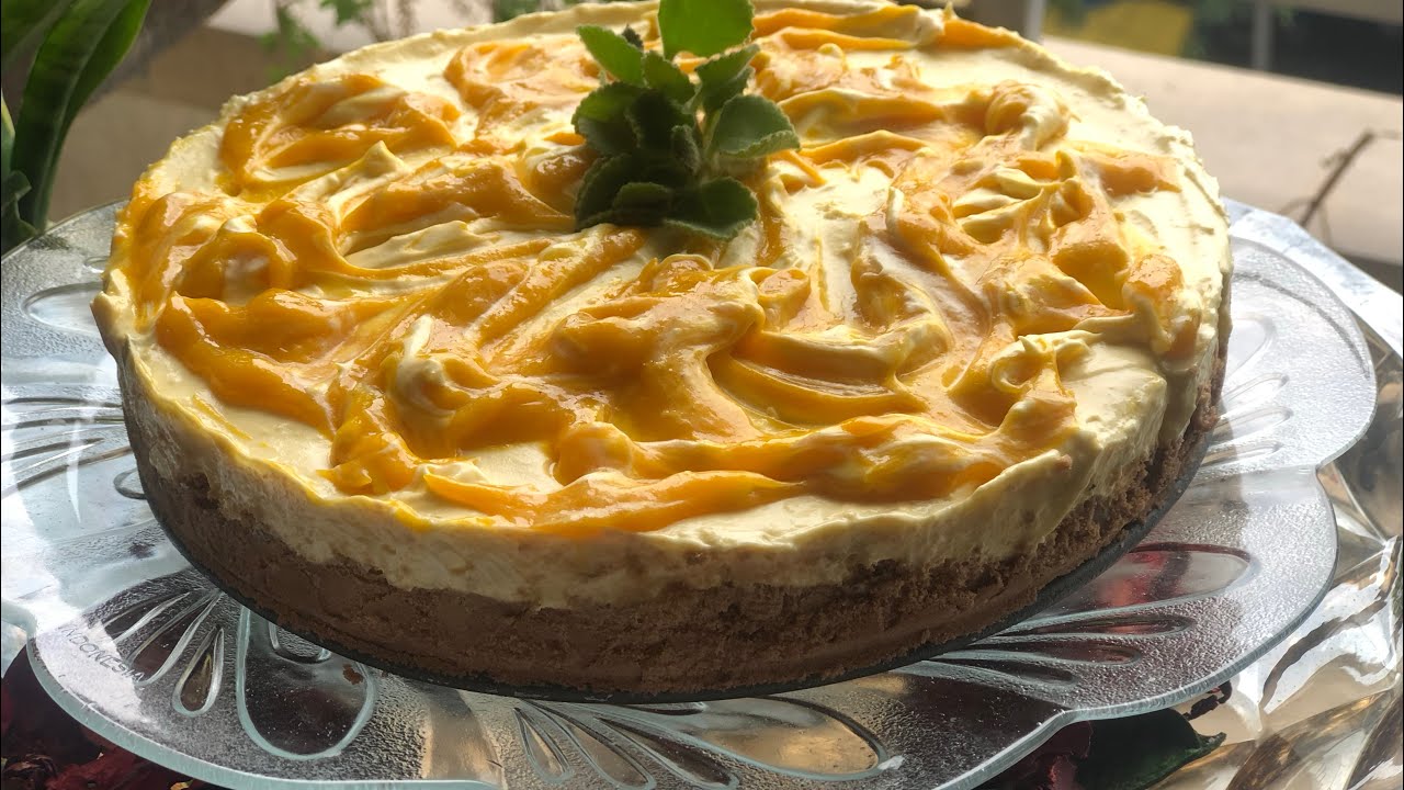 Mango Cheesecake | Eggless No Bake Mango Cheese Cake #MangoCheeseCake #NoBakeMangoCheeseCake | Food and Passion by Kavita Bardia