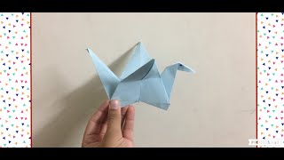 Origami Flapping bird || Pull the tail and it flaps || Awesome Action model ||