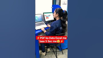 PDF ka Data Excel me laao 5 Sec  me🔥😲 #viral #excel #exceltips #computer