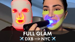 My 22-step beauty routine... ON A PLANE! | !خطواتي الـ٢٢ التجميلية على متن الطائرة