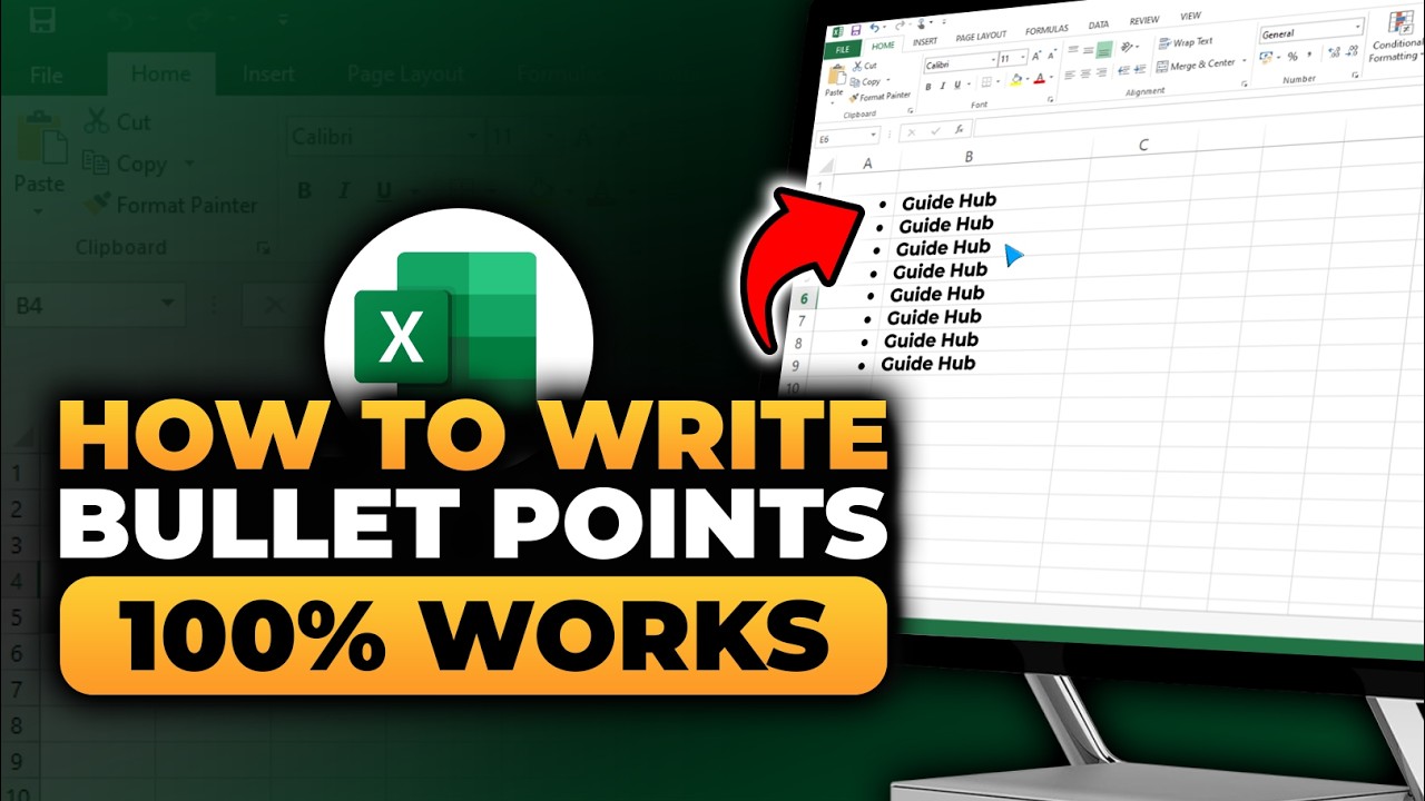 How To Write Bullet Points in Excel Cell (𝟮𝟬𝟮𝟲) | 100% WORKS | NO ...