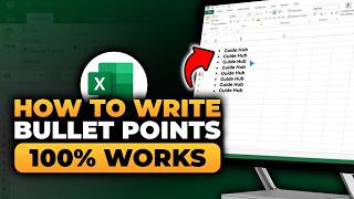 How To Write Bullet Points in Excel Cell (𝟮𝟬𝟮𝟲) | 100% WORKS | NO Yapping, To The Point & EASY
