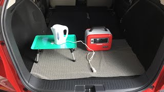 ホンダの蓄電機リベイドＥ500を使って湯を沸かしてみた。