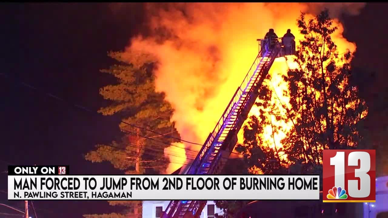 ONLY ON 13: Victim who jumped from burning home says he's lucky he's alive