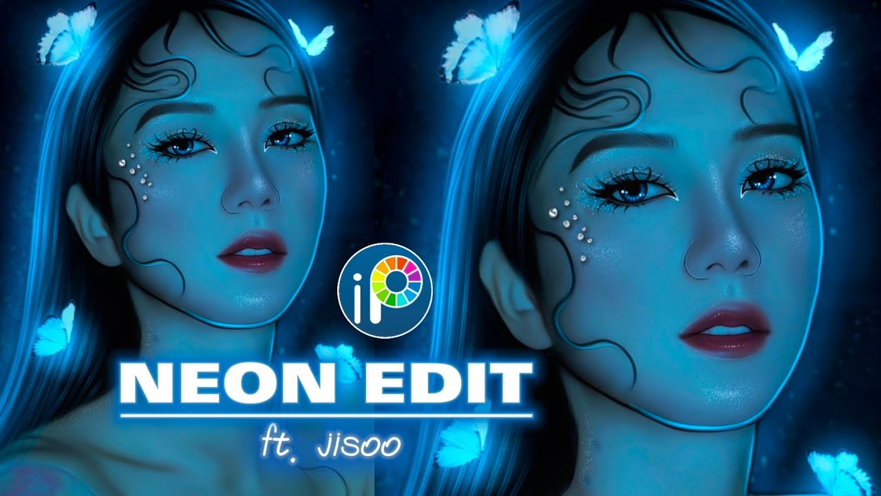 [Part 1] How To | Neon Smudge Edit ibisPaintX ft. Jisoo Blackpink ||# ...