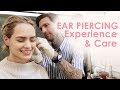 My Ear Piercing Experience, Pain, & Care (Faux Rook & High Lobe) - KayleyMelissa