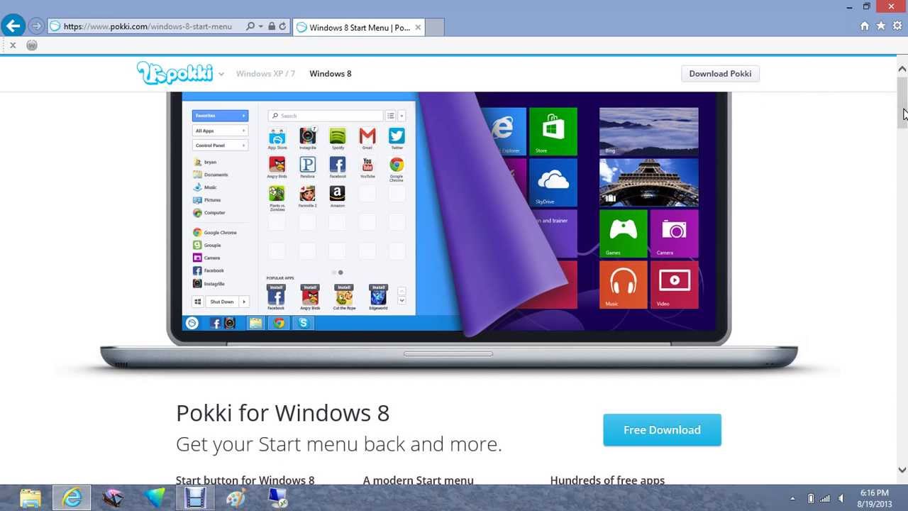 pokki start menu windows 8.1