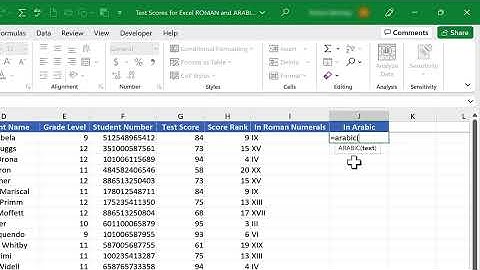 Using the Excel ROMAN and ARABIC Functions