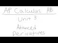 AP Calculus Review | Unit 3: Advanced Derivatives