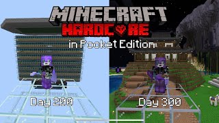 I Survived 300 Days in Hardcore Minecraft Pocket Edition!